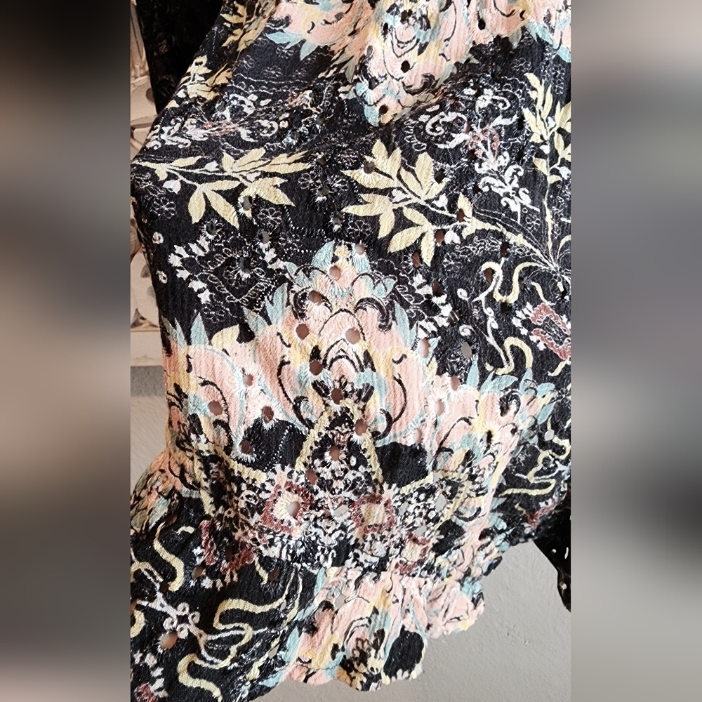 SKY YAMIR ROMPER BACK LACE V NECK WAIST STRAP LONG WING SLEEVES SIZE Medium - Picture 14 of 15
